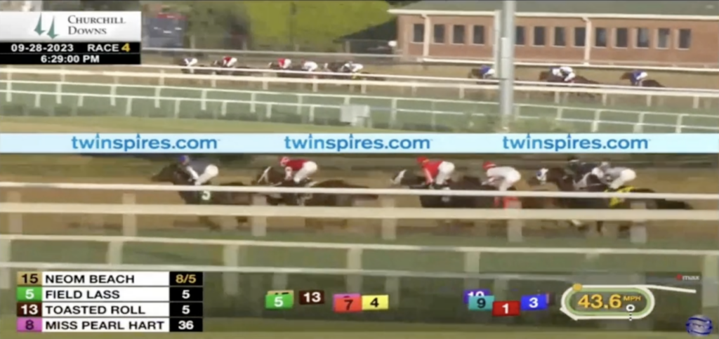 Screenshot of race replay video (9/29/23)
